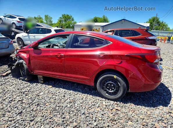 5NPDH4AE7GH673232 2016 HYUNDAI ELANTRA Red Հետևի ձախ