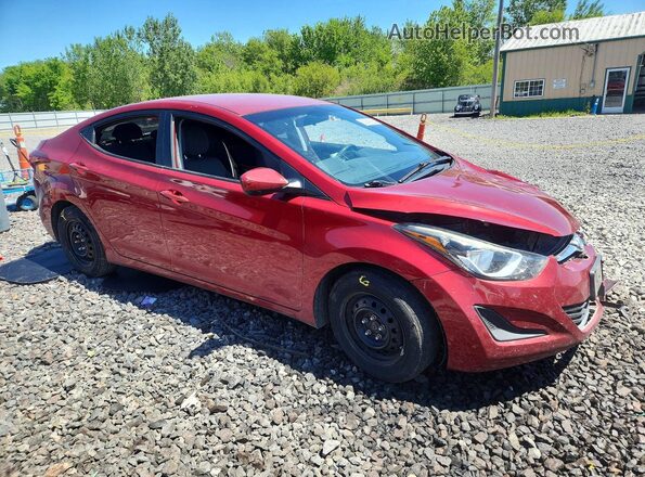 5NPDH4AE7GH673232 2016 HYUNDAI ELANTRA Red Առջևի աջ