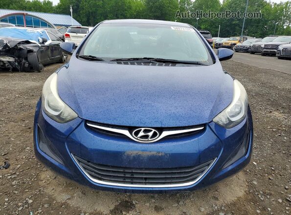 5NPDH4AE7GH681802 2016 HYUNDAI ELANTRA Blue Vista frontal