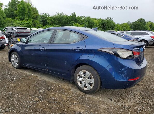 5NPDH4AE7GH681802 2016 HYUNDAI ELANTRA Blue Trasero izquierdo