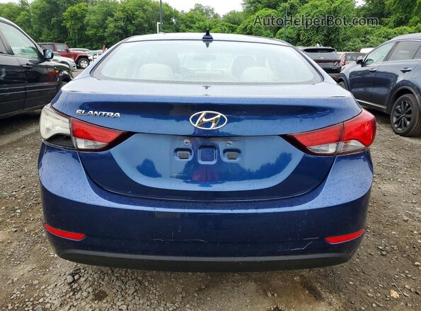 5NPDH4AE7GH681802 2016 HYUNDAI ELANTRA Blue Vista trasera
