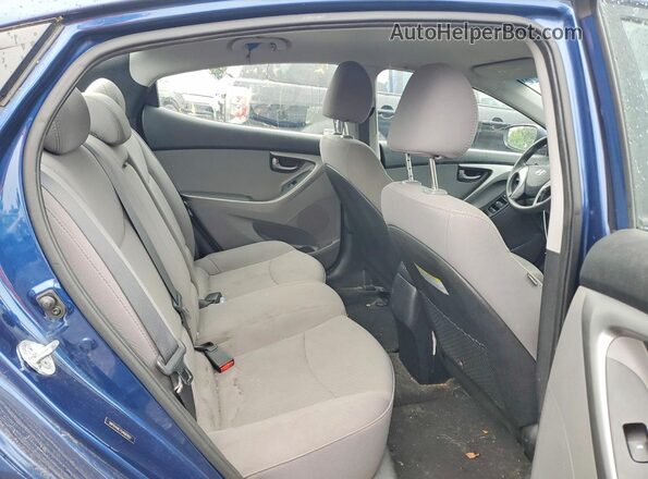 5NPDH4AE7GH681802 2016 HYUNDAI ELANTRA Blue Vista de los asientos traseros