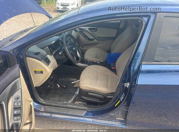 5NPDH4AE7GH682447 2016 HYUNDAI ELANTRA Blue Vista interior delantera