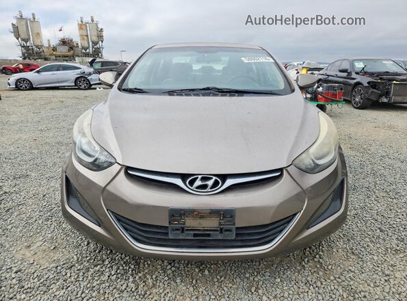 5NPDH4AE7GH686319 2016 HYUNDAI ELANTRA Tan Դիմացի տեսք