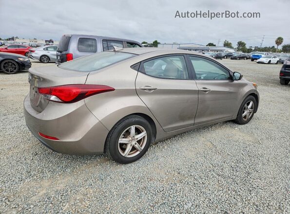 5NPDH4AE7GH686319 2016 HYUNDAI ELANTRA Tan Հետևի աջ