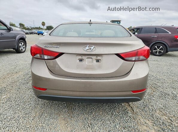 5NPDH4AE7GH686319 2016 HYUNDAI ELANTRA Tan Հետևի տեսք