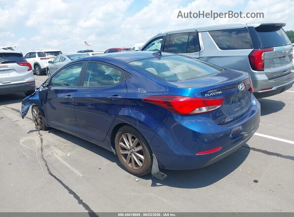 5NPDH4AE7GH688927 2016 HYUNDAI ELANTRA Blue Trasero izquierdo