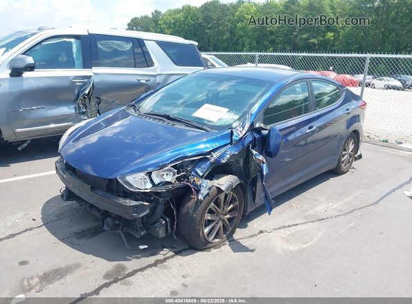 5NPDH4AE7GH688927 2016 HYUNDAI ELANTRA Blue Vista tres cuartos delantera izquierda