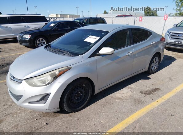 5NPDH4AE7GH696428 2016 HYUNDAI ELANTRA Серебряный Передняя левая четверть
