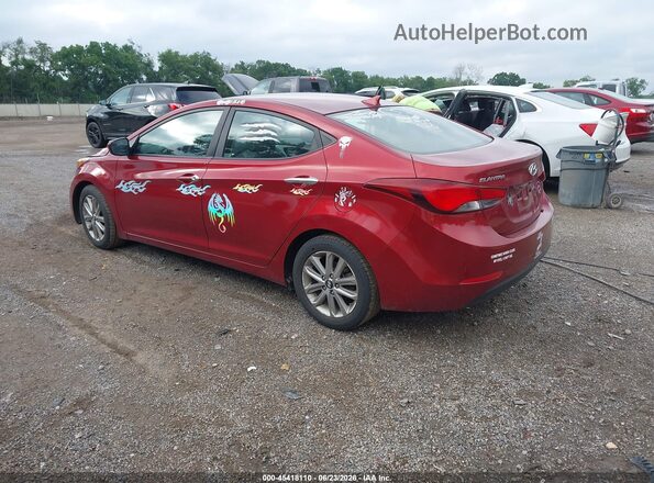 5NPDH4AE7GH700770 2016 HYUNDAI ELANTRA Red Հետևի ձախ