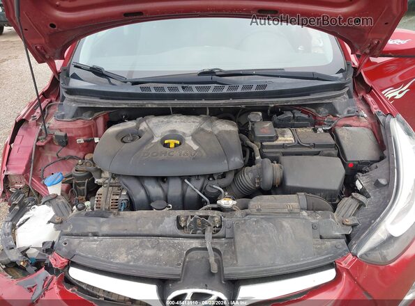 5NPDH4AE7GH700770 2016 HYUNDAI ELANTRA Red Հետևի տեսք
