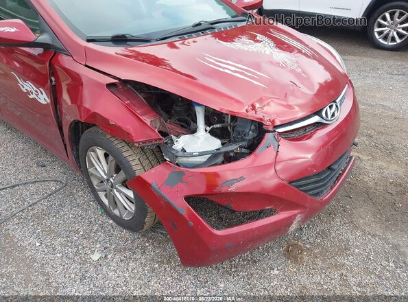 5NPDH4AE7GH700770 2016 HYUNDAI ELANTRA Red Դիմացի տեսք