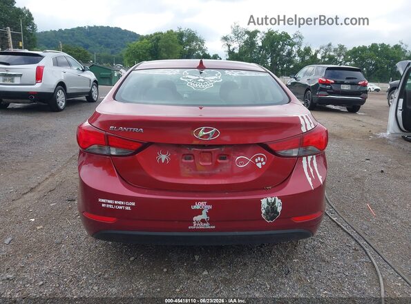 5NPDH4AE7GH700770 2016 HYUNDAI ELANTRA Red 
