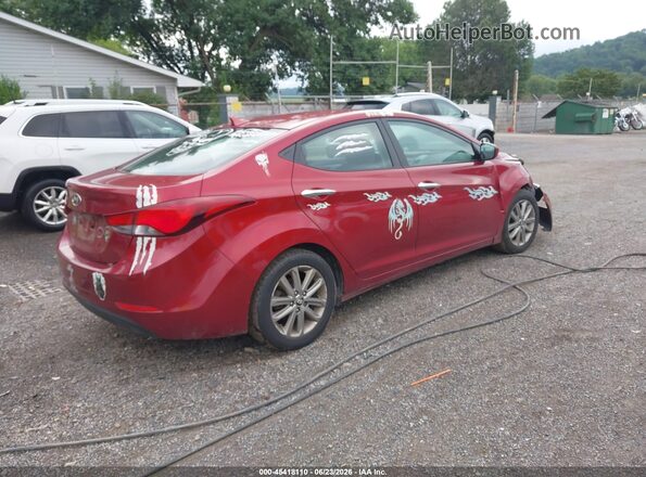 5NPDH4AE7GH700770 2016 HYUNDAI ELANTRA Red Հետևի աջ