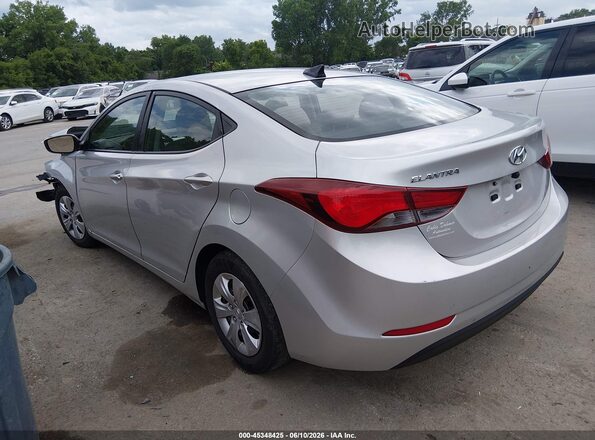 5NPDH4AE7GH705404 2016 HYUNDAI ELANTRA Silver უკანა მარცხენა