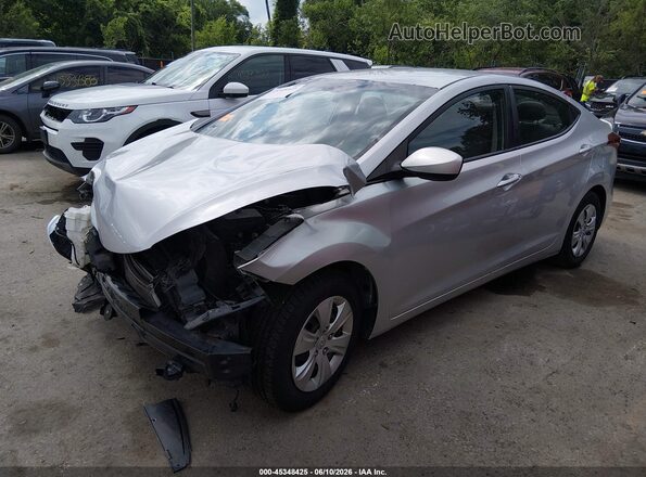 5NPDH4AE7GH705404 2016 HYUNDAI ELANTRA Silver წინა მარცხენა ხედი სამი მეოთხედიდან