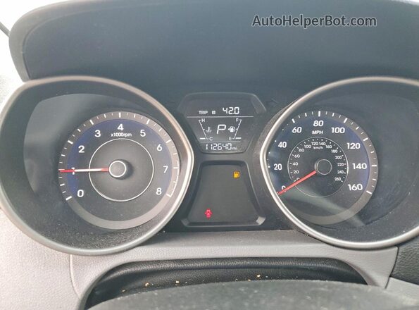 5NPDH4AE7GH718878 2016 HYUNDAI ELANTRA Silver Вид щитка приладів