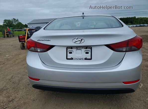 5NPDH4AE7GH718878 2016 HYUNDAI ELANTRA Silver Вид ззаду