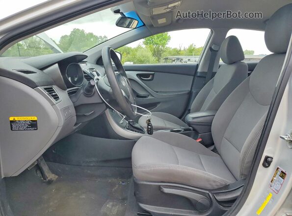 5NPDH4AE7GH718878 2016 HYUNDAI ELANTRA Silver Вид салону спереду