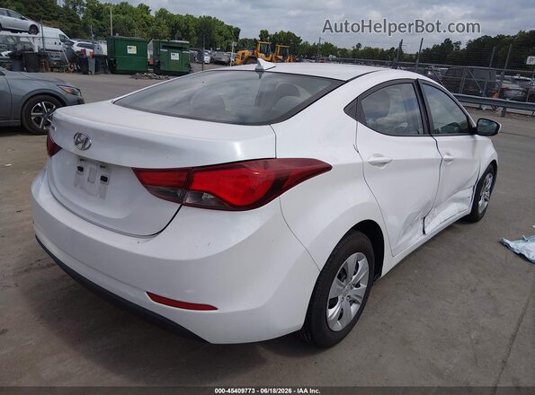 5NPDH4AE7GH740914 2016 HYUNDAI ELANTRA White Trasero derecho