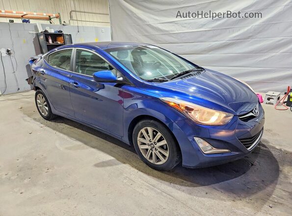 5NPDH4AE7GH745238 2016 HYUNDAI ELANTRA Blue Առջևի աջ