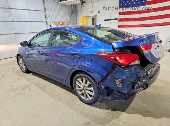 5NPDH4AE7GH745238 2016 HYUNDAI ELANTRA Blue Հետևի ձախ