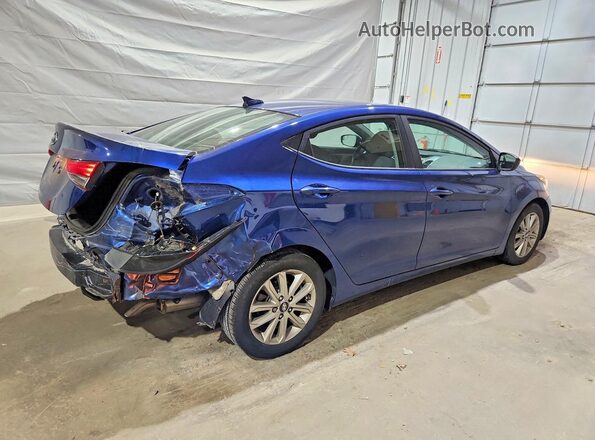 5NPDH4AE7GH745238 2016 HYUNDAI ELANTRA Blue Հետևի աջ