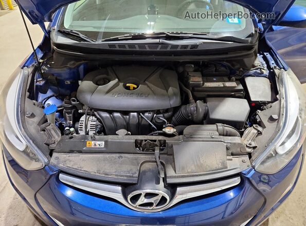 5NPDH4AE7GH745238 2016 HYUNDAI ELANTRA Blue Սալոնի հետևի տեսք