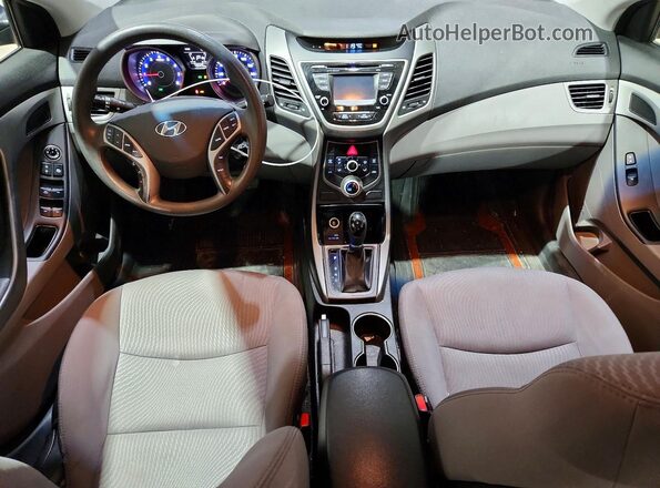 5NPDH4AE7GH745238 2016 HYUNDAI ELANTRA Blue Առջևի վահանակի տեսք