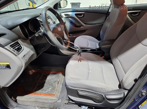 5NPDH4AE7GH745238 2016 HYUNDAI ELANTRA Blue Սալոնի դիմացի տեսք