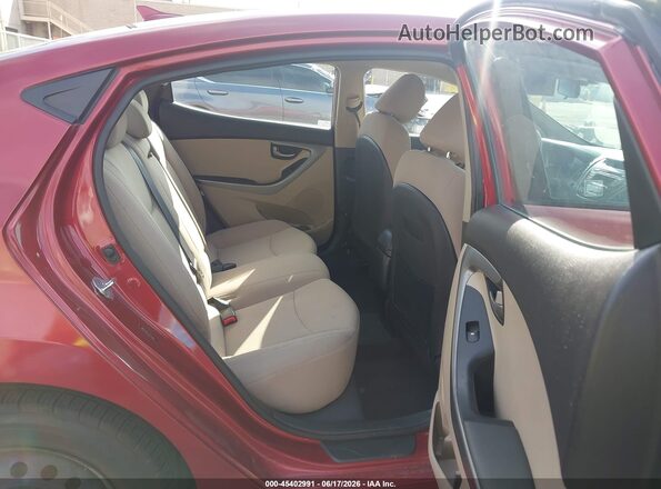 5NPDH4AE7GH750911 2016 HYUNDAI ELANTRA Red Vista de la etiqueta del VIN