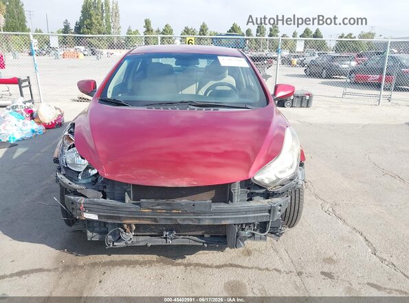 5NPDH4AE7GH750911 2016 HYUNDAI ELANTRA Red Vista interior trasera