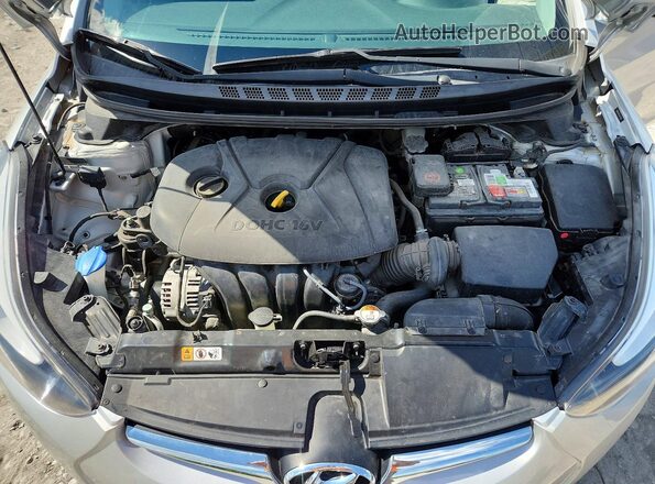 5NPDH4AE7GH771211 2016 HYUNDAI ELANTRA Серебряный Вид задней части салона