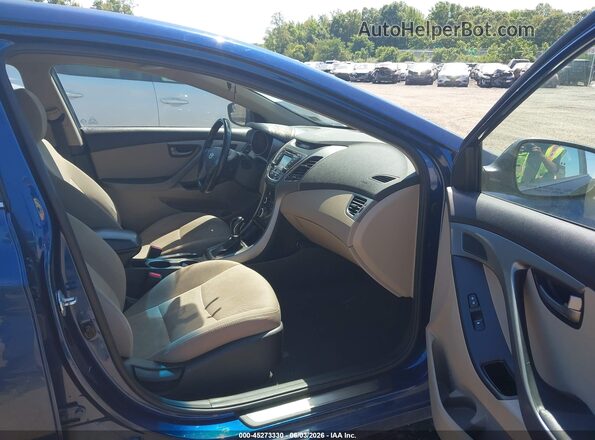5NPDH4AE7GH775775 2016 HYUNDAI ELANTRA Blue Front interior view