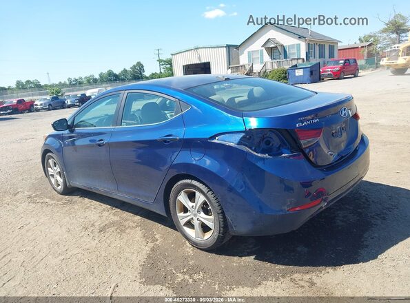 5NPDH4AE7GH775775 2016 HYUNDAI ELANTRA Blue Rear left