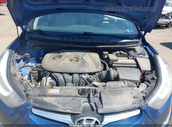 5NPDH4AE7GH775775 2016 HYUNDAI ELANTRA Blue Rear view