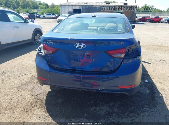 5NPDH4AE7GH775775 2016 HYUNDAI ELANTRA Blue Front view