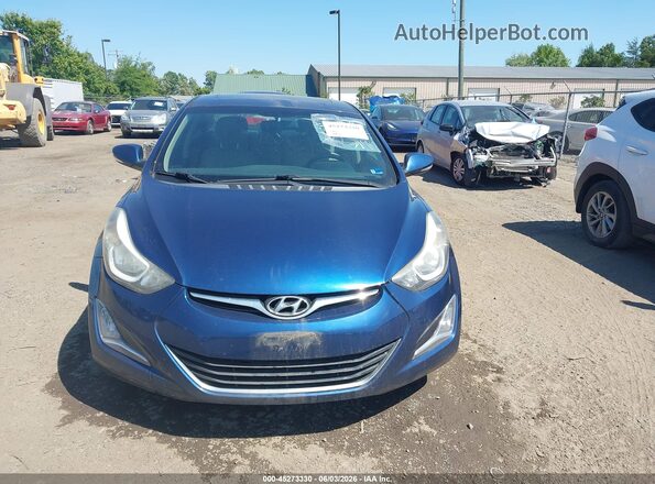 5NPDH4AE7GH775775 2016 HYUNDAI ELANTRA Blue Rear interior view