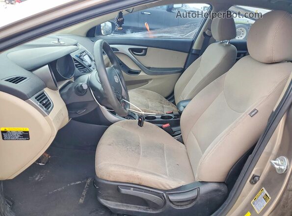 5NPDH4AE7GH786422 2016 HYUNDAI ELANTRA Gray Widok wnętrza z przodu