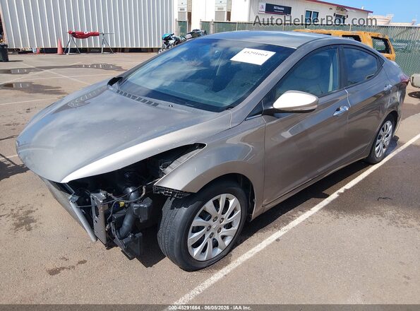5NPDH4AE8GH657864 2016 HYUNDAI ELANTRA Бежевый Передняя левая четверть