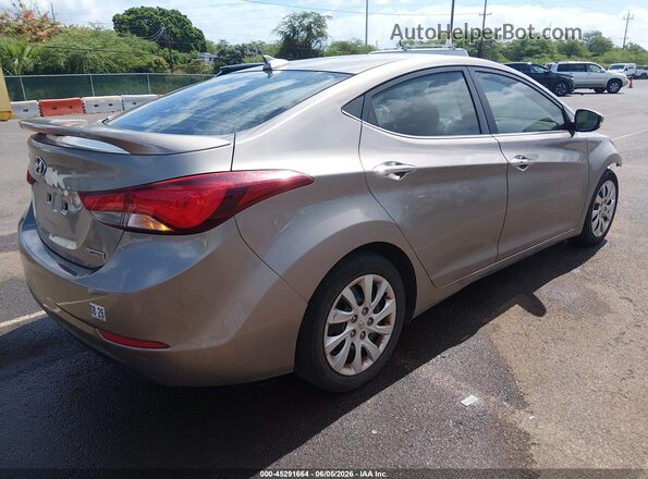 5NPDH4AE8GH657864 2016 HYUNDAI ELANTRA Бежевый Задняя правая четверть