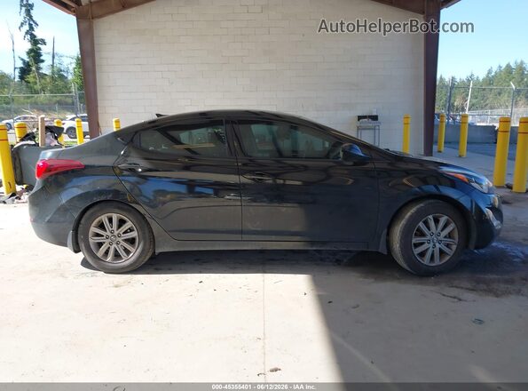 5NPDH4AE8GH659078 2016 HYUNDAI ELANTRA Черный Вид щитка приборов