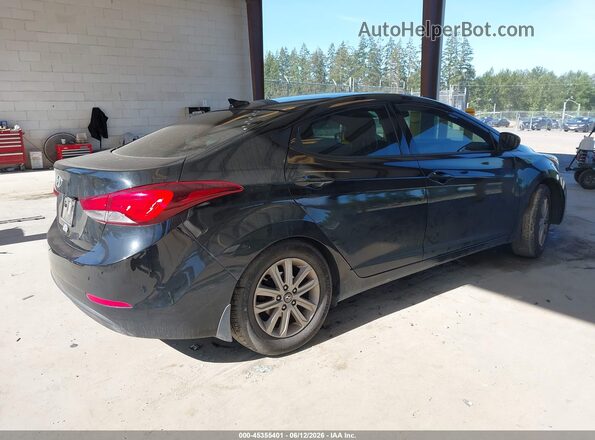 5NPDH4AE8GH659078 2016 HYUNDAI ELANTRA Черный Задняя правая четверть