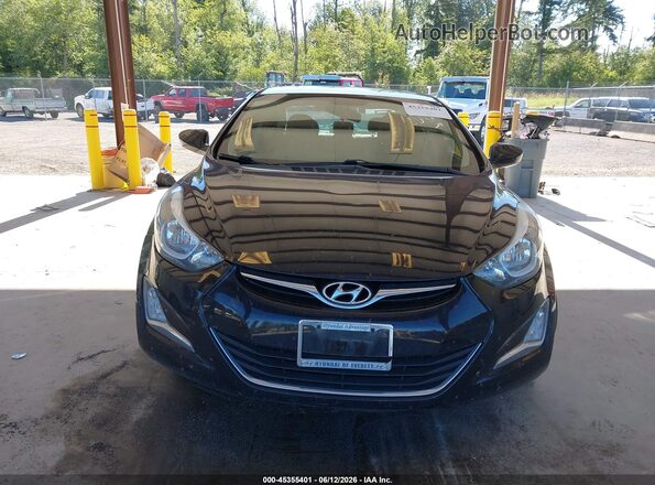 5NPDH4AE8GH659078 2016 HYUNDAI ELANTRA Черный Вид панели приборов