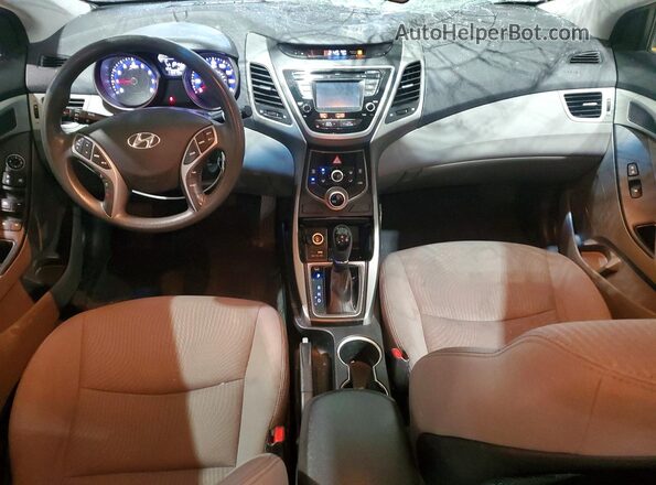 5NPDH4AE8GH683817 2016 HYUNDAI ELANTRA Silver Առջևի վահանակի տեսք