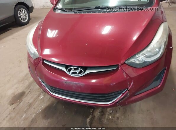 5NPDH4AE8GH706710 2016 HYUNDAI ELANTRA Red 