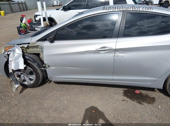 5NPDH4AE8GH709350 2016 HYUNDAI ELANTRA Silver Front view