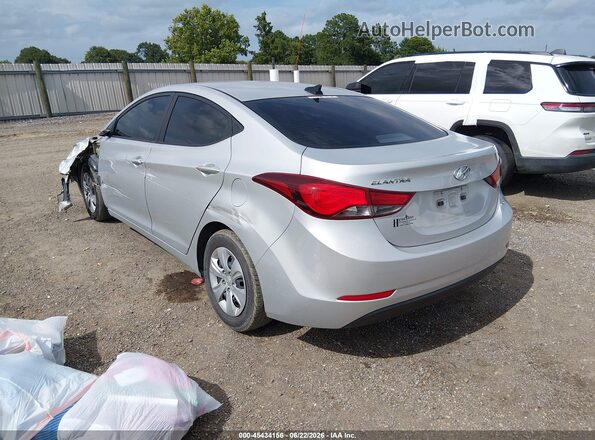 5NPDH4AE8GH709350 2016 HYUNDAI ELANTRA Silver Rear left