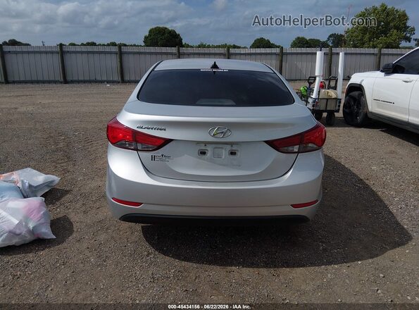 5NPDH4AE8GH709350 2016 HYUNDAI ELANTRA Silver 