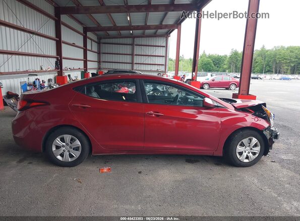 5NPDH4AE8GH721837 2016 HYUNDAI ELANTRA Red სალონის 360-გრადუსიანი ხედი